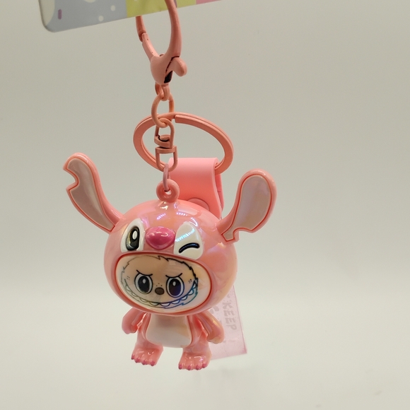 Labubu Accessories - Adorable Pink Labubu Keychain